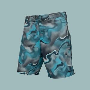 Nike Marbled Blue Design Men's Swim Shorts